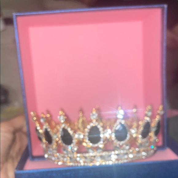 Boutique Gold and Black Crystal Tiara main image 5